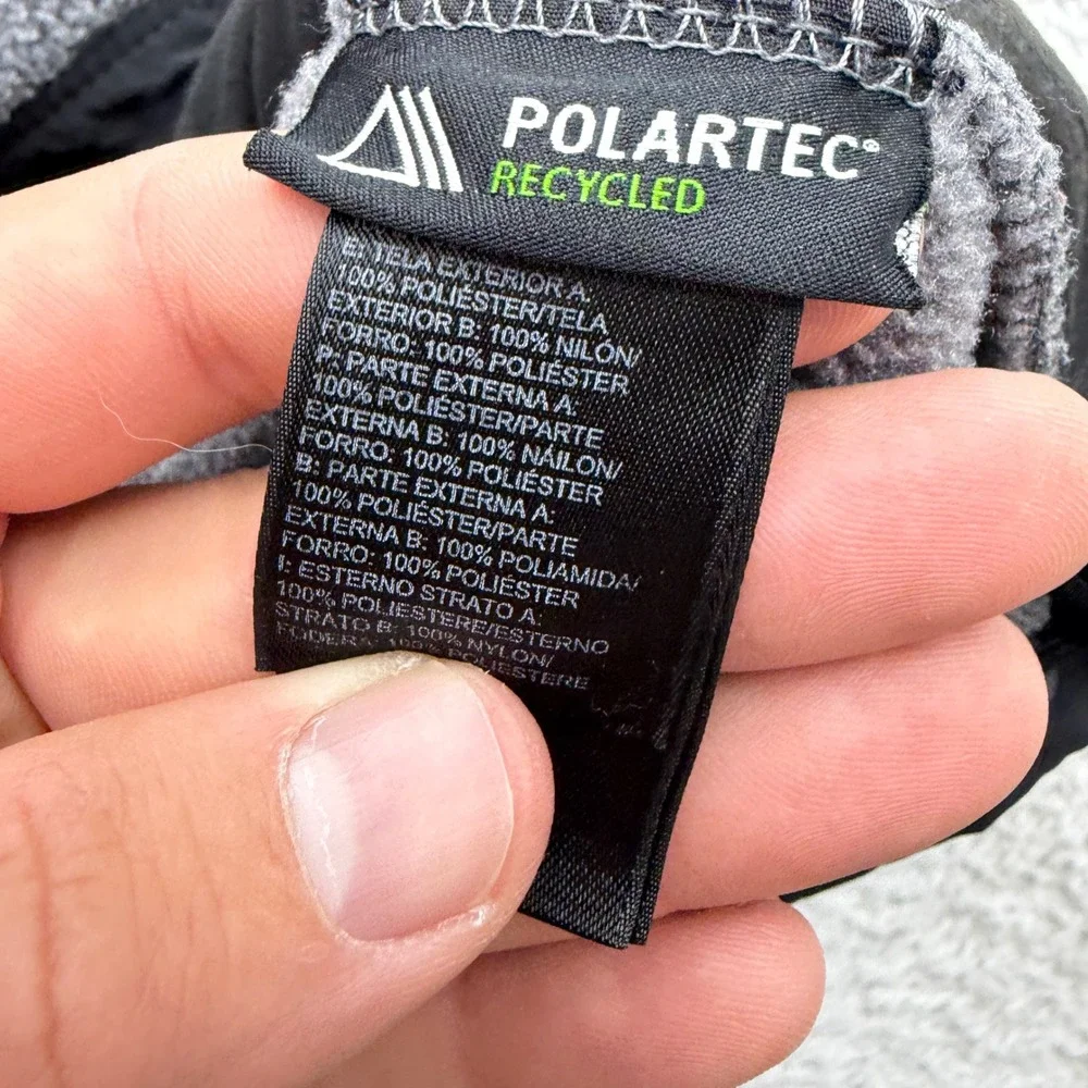 The North Face Denali Polartec Fleece Jacket Mens Medium Grey Black Colorblock